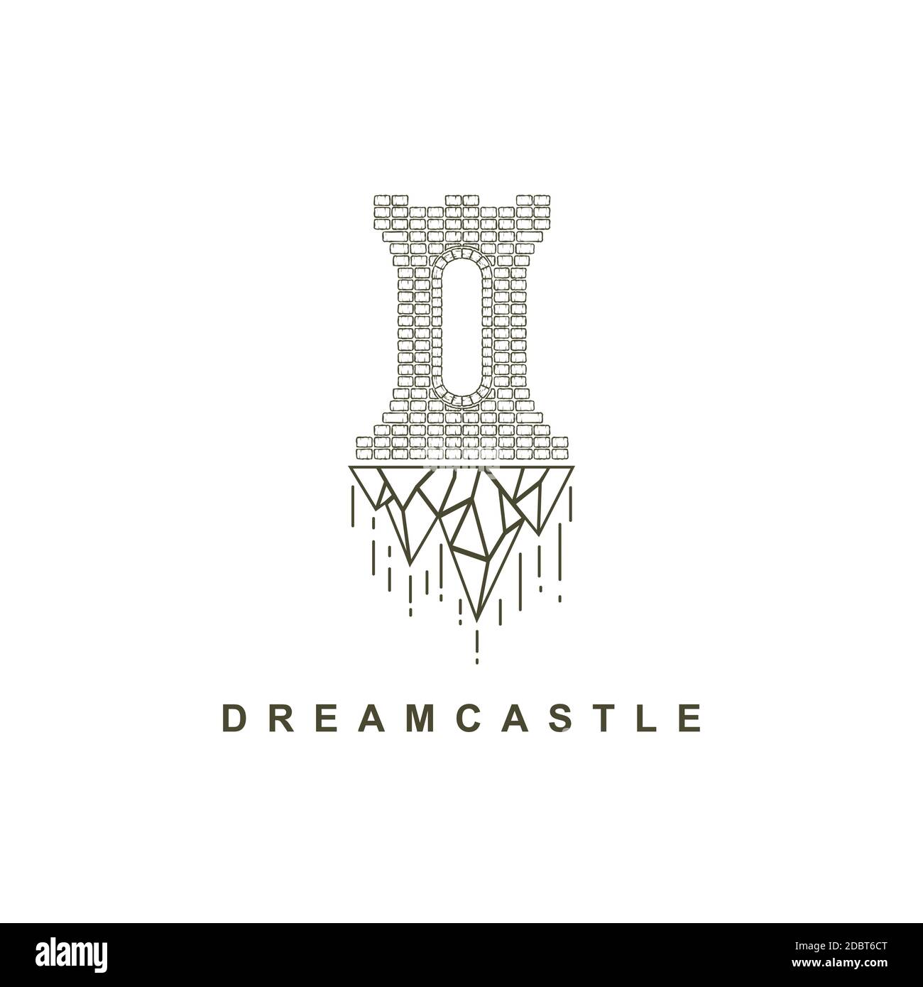 Dream castle logo design vector template Stock Vector