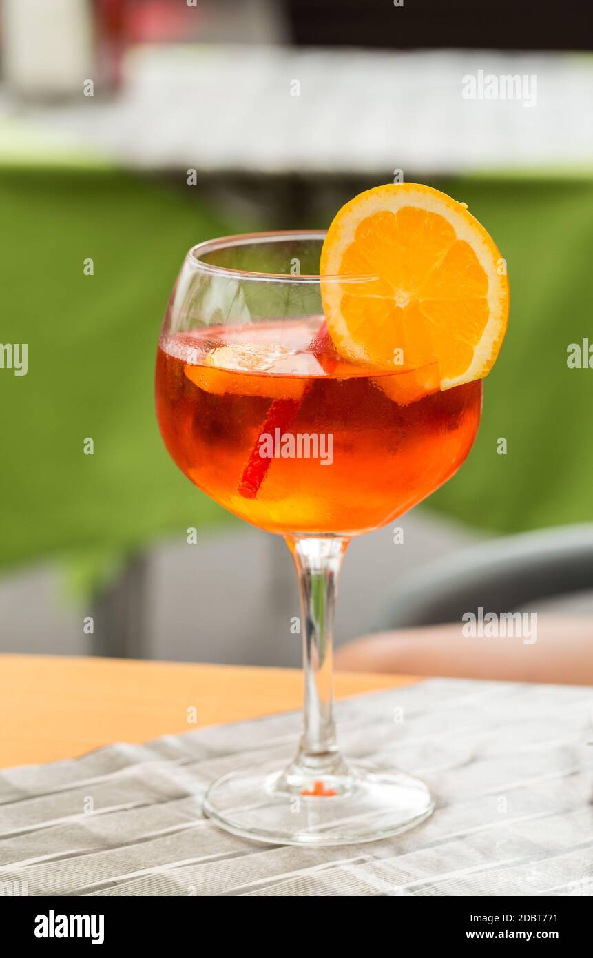 Traditional Spritz aperitif in a bar in Italy Stock Photo - Alamy