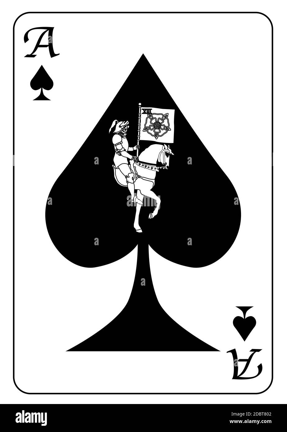 Ace of spades playing card Black and White Stock Photos & Images Alamy