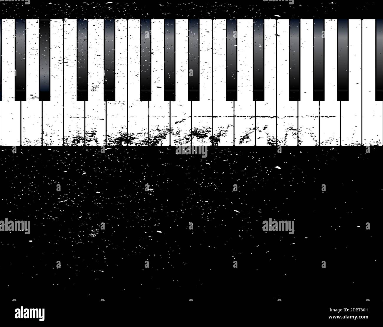 Black and white piano keys with a grunge jazz FX Stock Photo - Alamy
