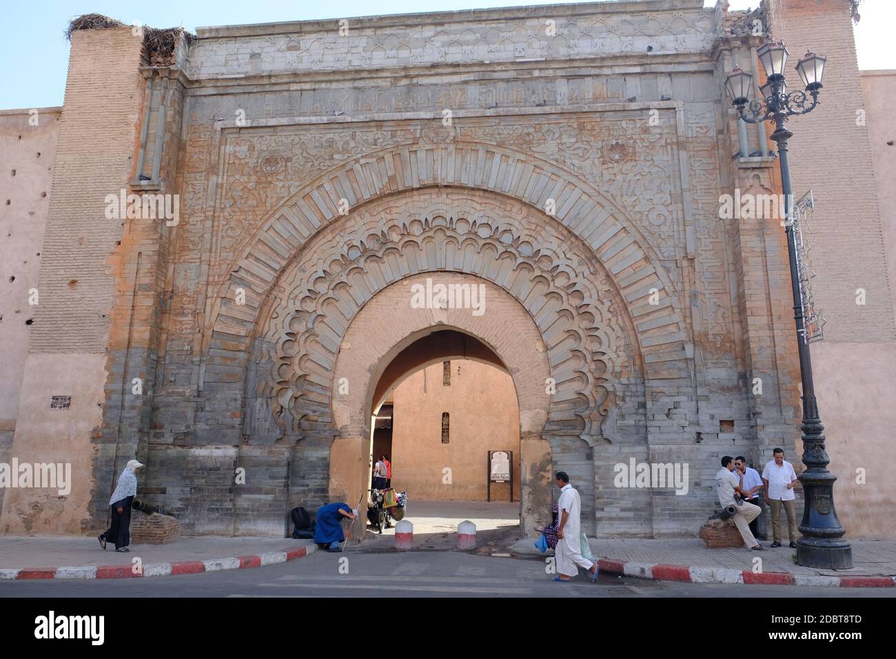 Morocco Marrakesh - Old Medina city gate Stock Photo