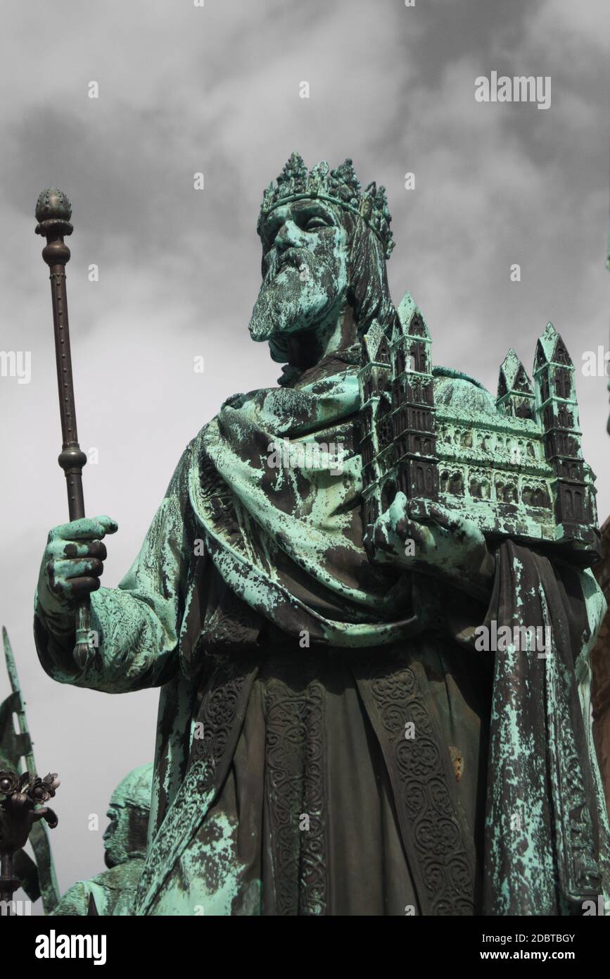 Statue Emperor Heinrich the II. Stock Photo