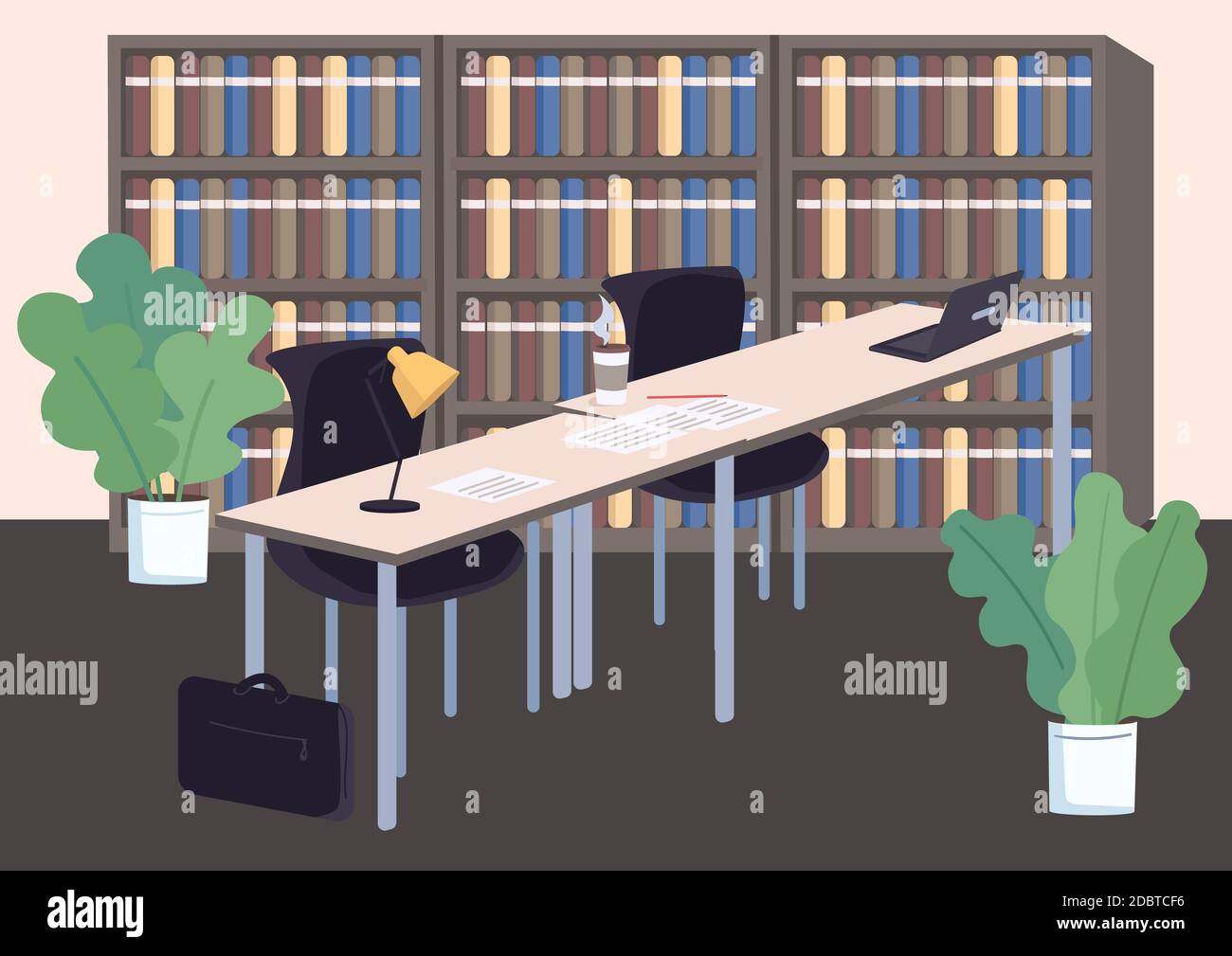 College Library Flat Color Vector Illustration University Classroom 2d Cartoon Interior With Bookcases On Background Student Lifestyle Public Study Stock Photo Alamy