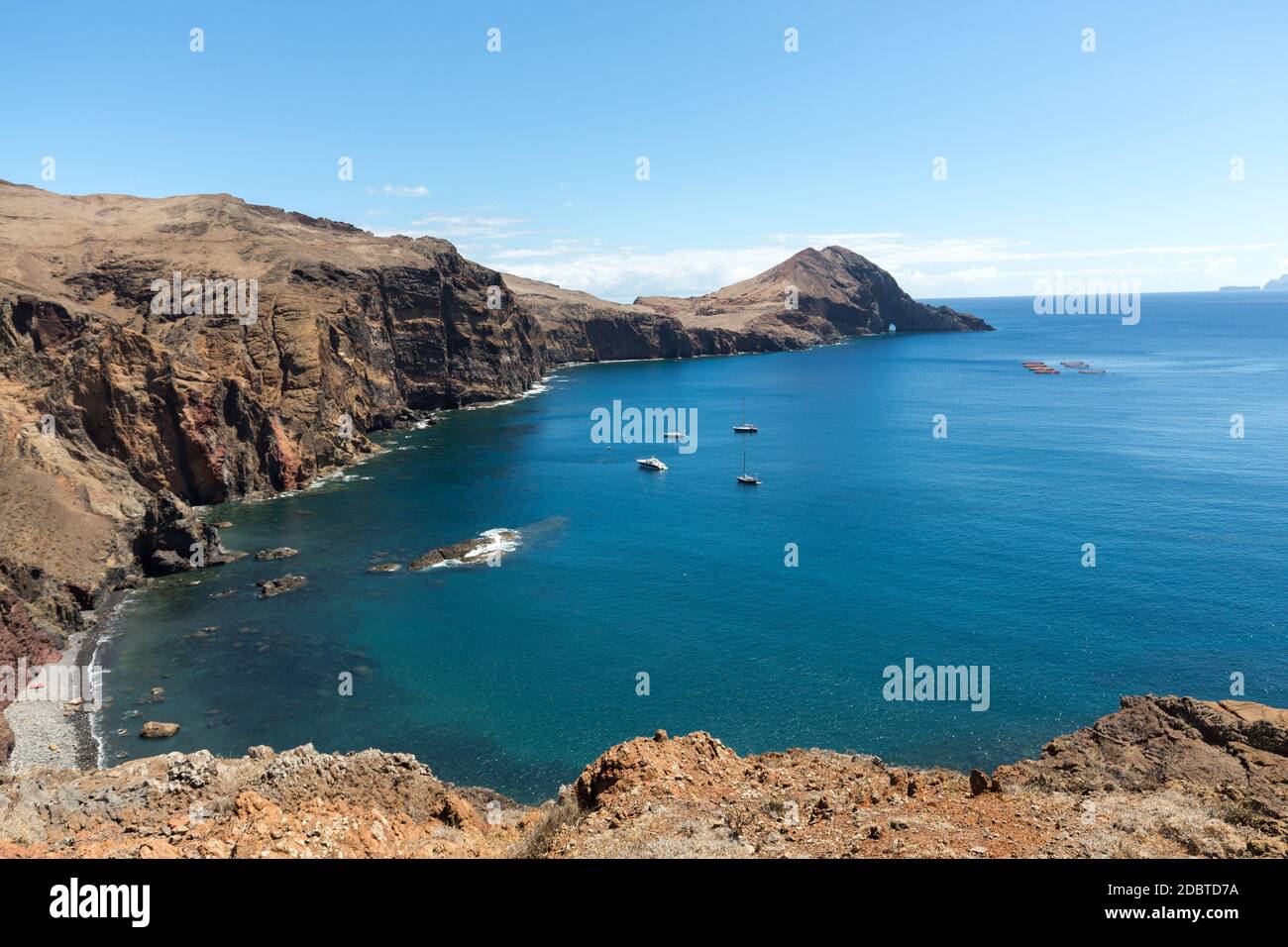 Beautiful landscape at the Ponta de Sao Lourenco, the eastern part of Madeira, Portugal Stock Photo