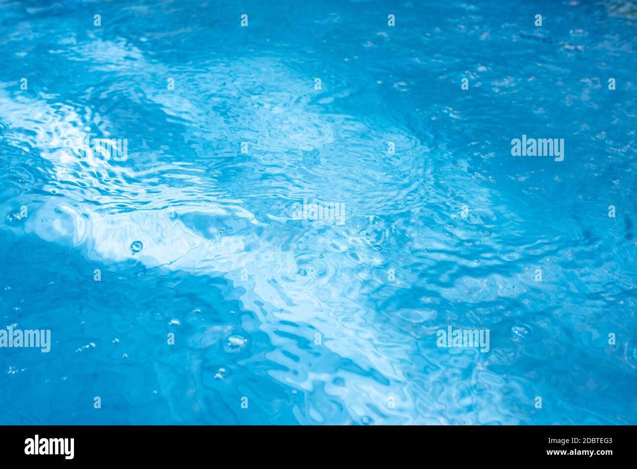 Fresh clear blue ripple watersurface with reflections. Background textur for holiday and bathing fun. Stock Photo