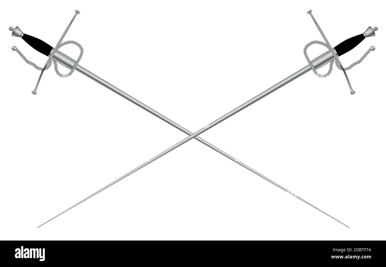 A rapier or fencing foil as used in traditional sword duals all