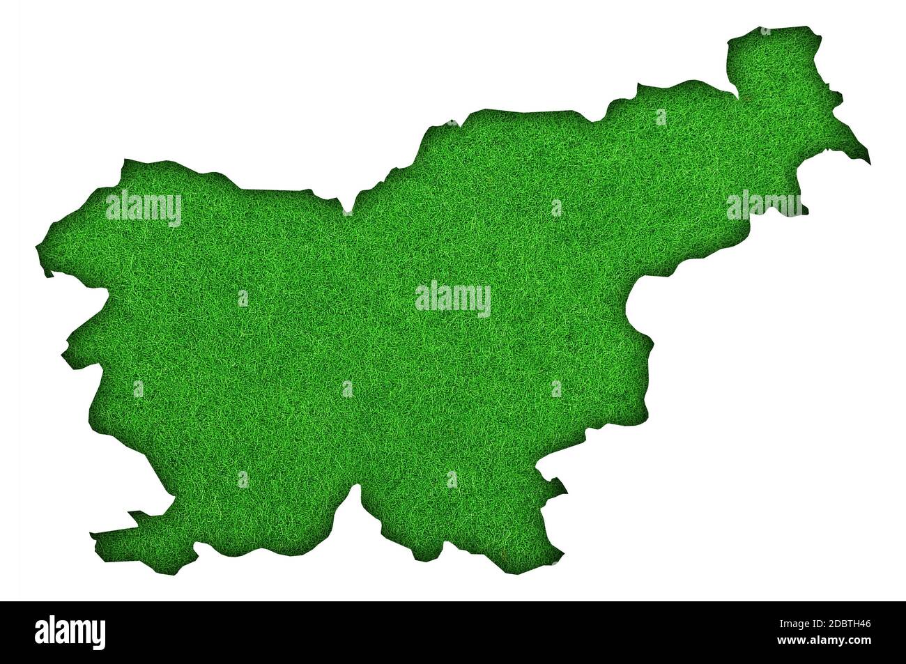 Map of Slovenia on green felt Stock Photo - Alamy