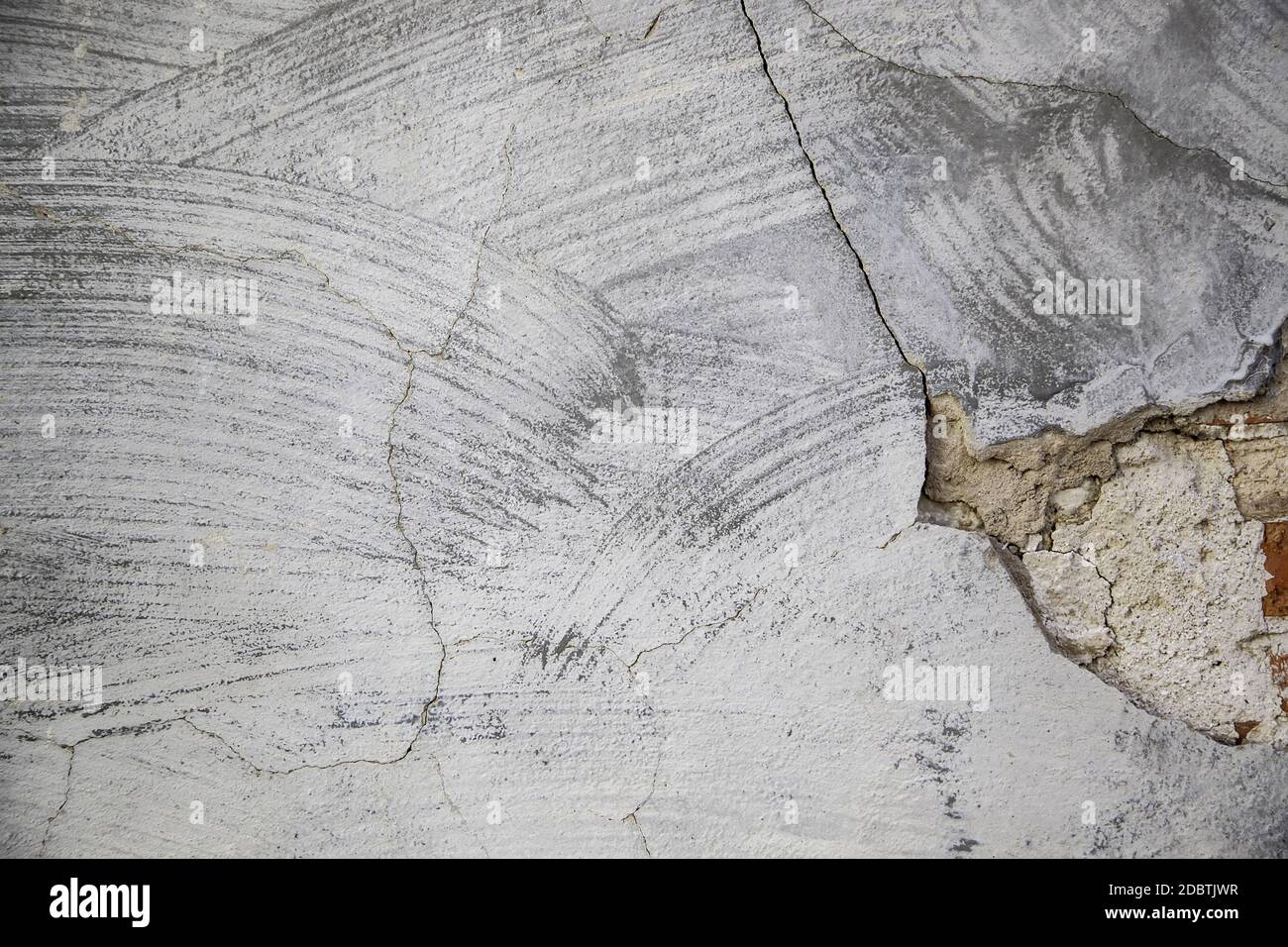 Old cracked cement wall Stock Photo