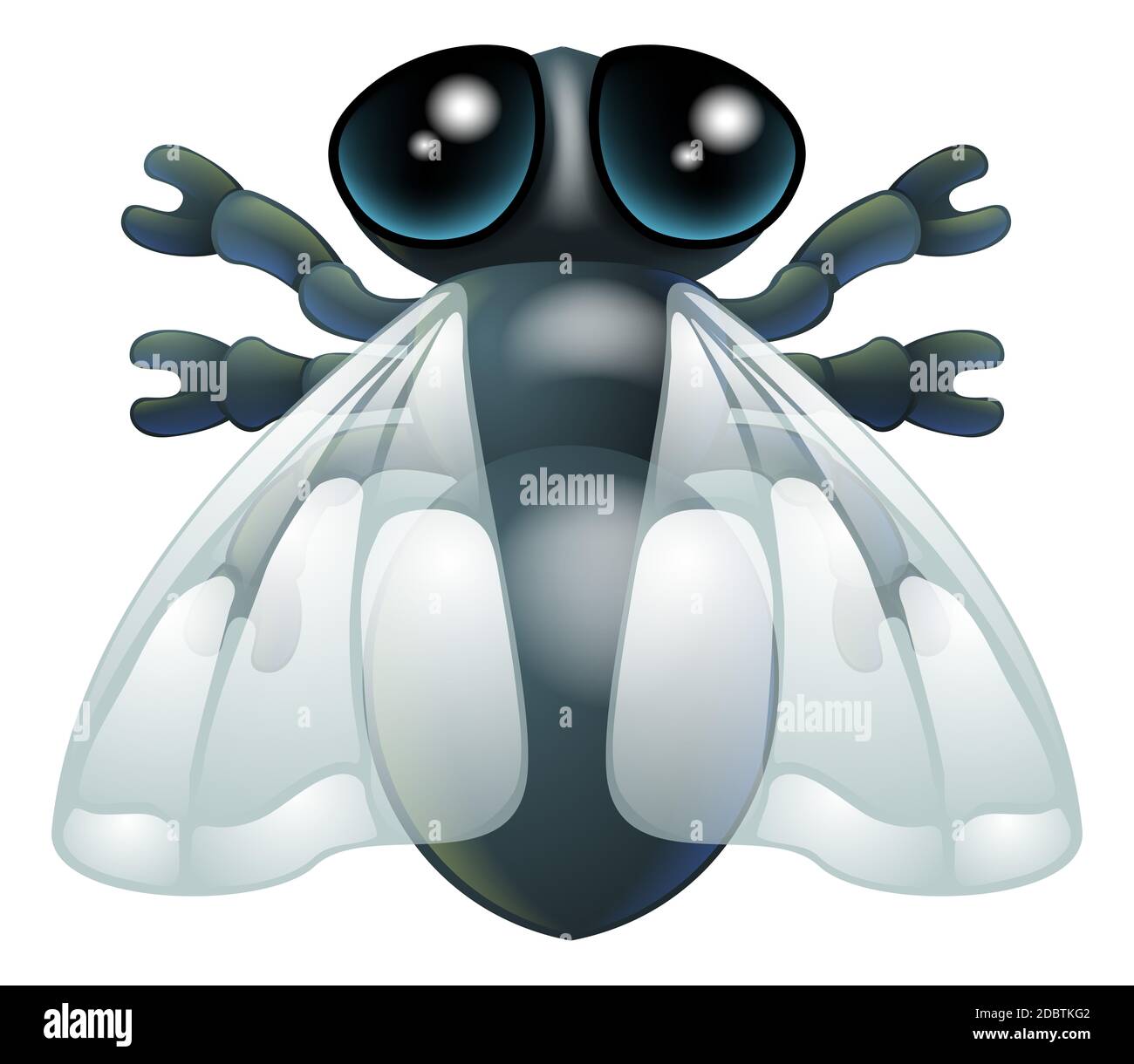 An illustration of a cartoon fly bug character Stock Photo