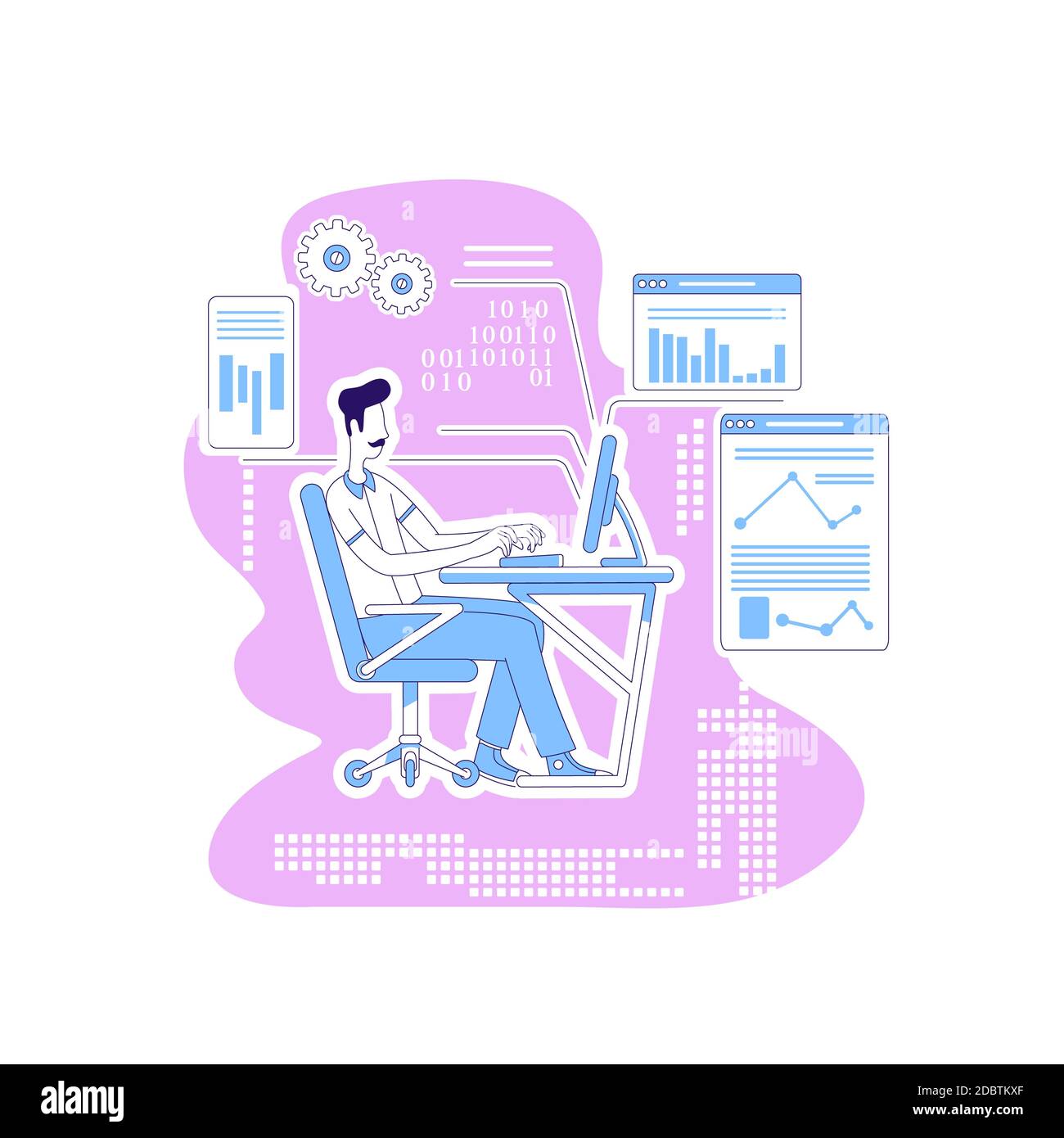 Software developer thin line concept vector illustration. Male programmer working on computer 2D cartoon character for web design. Programming, coding Stock Photo - Alamy Software developer thin line concept vector illustration. Male programmer working on computer 2D cartoon character for web design. Programming, coding Stock Photo - Alamy