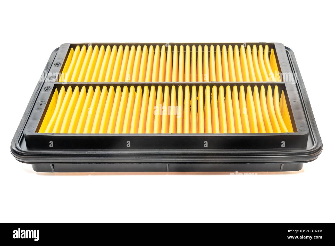 Close up new square car air filter on a white background Stock Photo ...