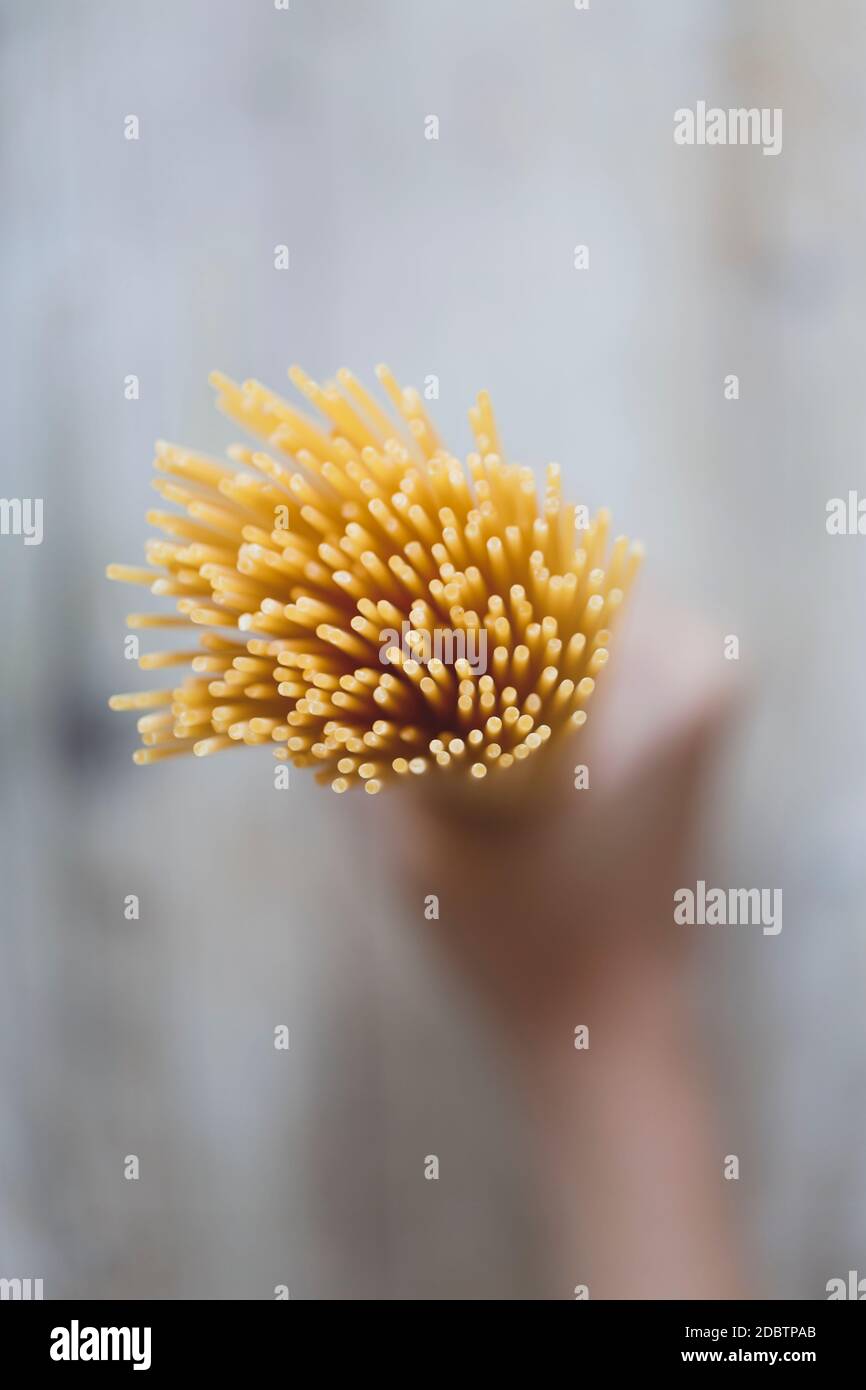 Macro of many Spaghetti Noodles and egg noodles Stock Photo Alamy