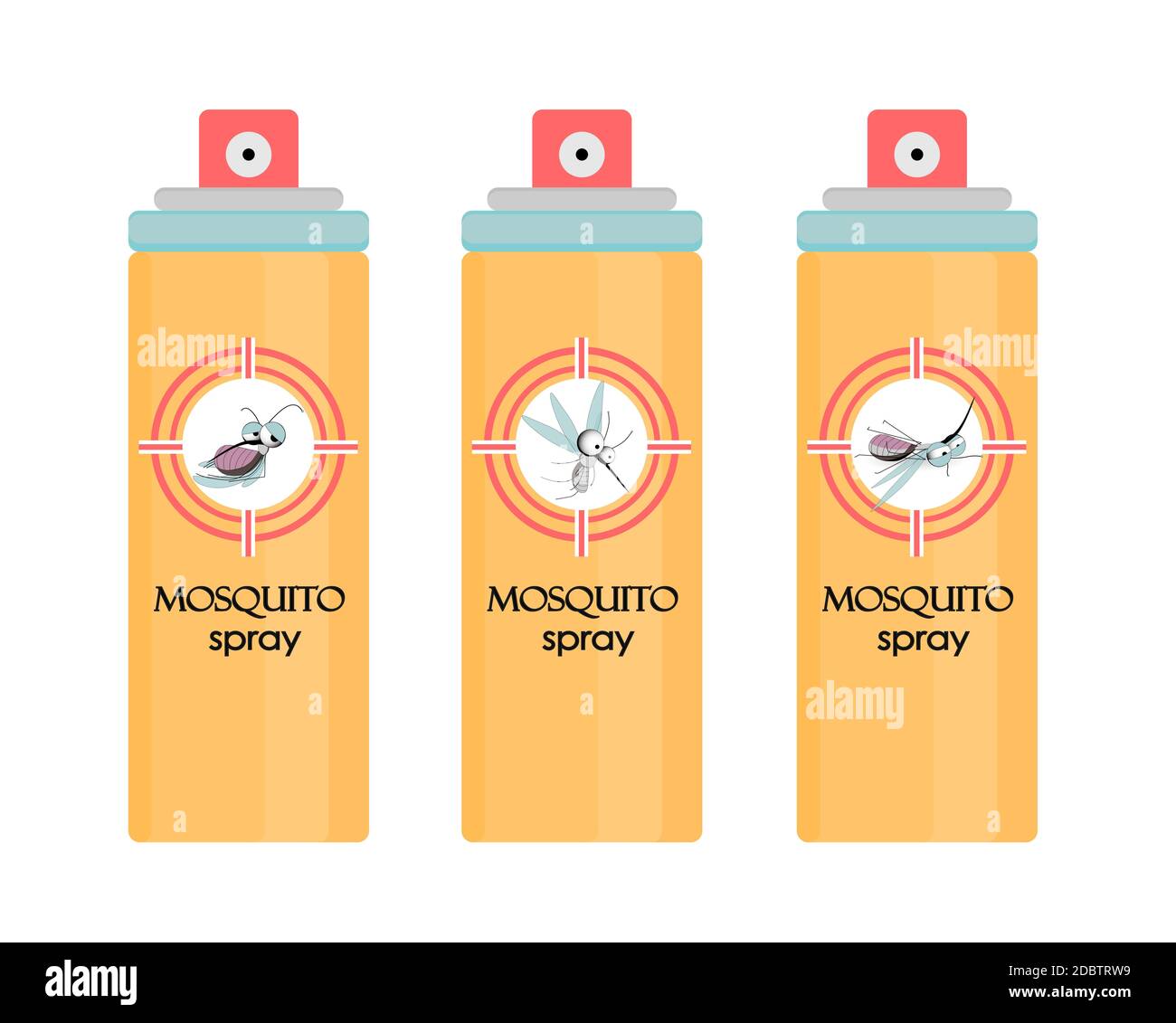 Insect mosquito and pest illustration for repellent oil. Mosquito spray. CAMPING Stock Photo Alamy