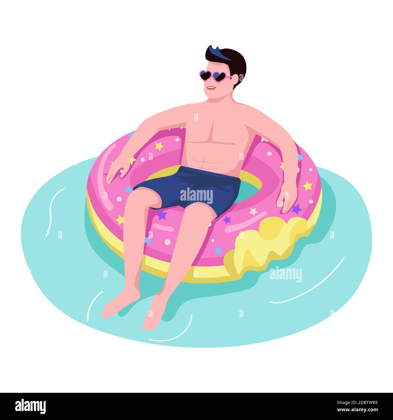 Floating in swimming pool Cut Out Stock Images & Pictures - Alamy