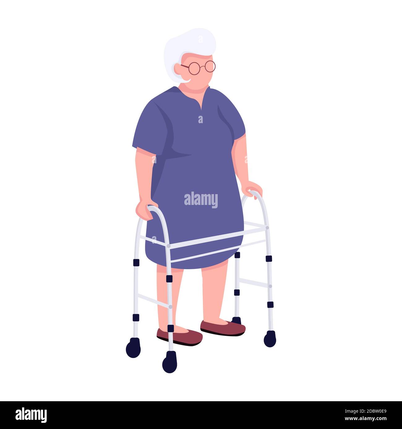 granny with crutch Stock Photo - Alamy