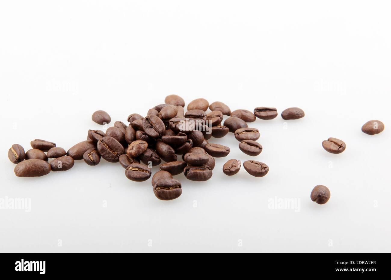 Fresh Roasted Coffee Beans Isolated On White Background Stock Photo - Alamy