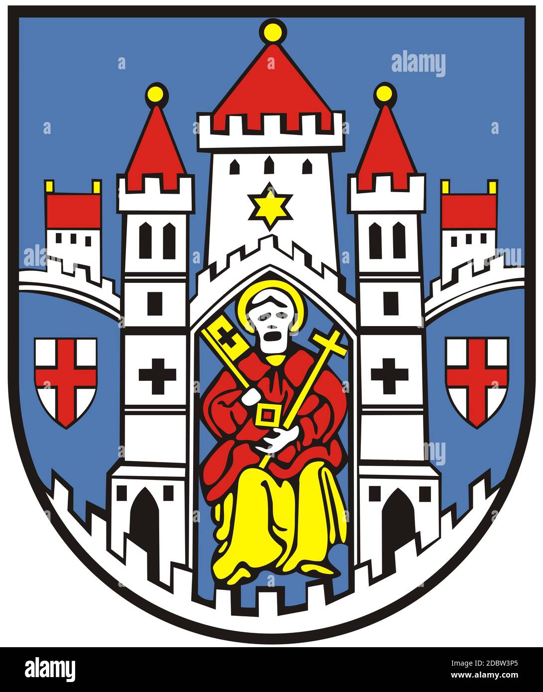 Coat of arms of the city of Montabaur. Germany Stock Photo