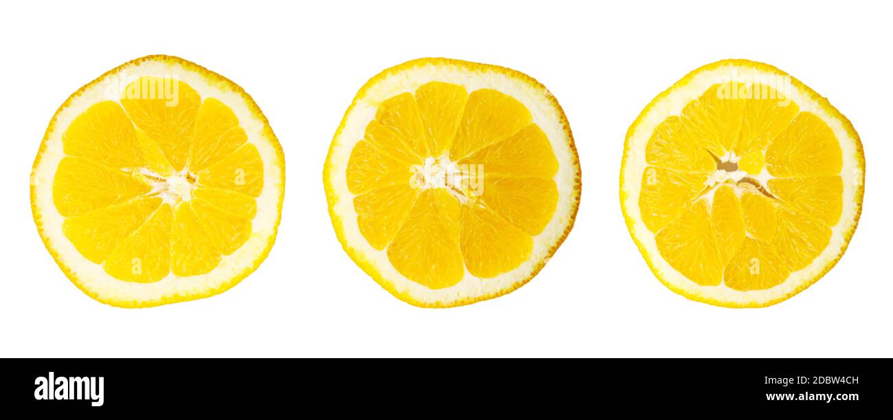 Slice of orange fruit isolated on white background Stock Photo - Alamy