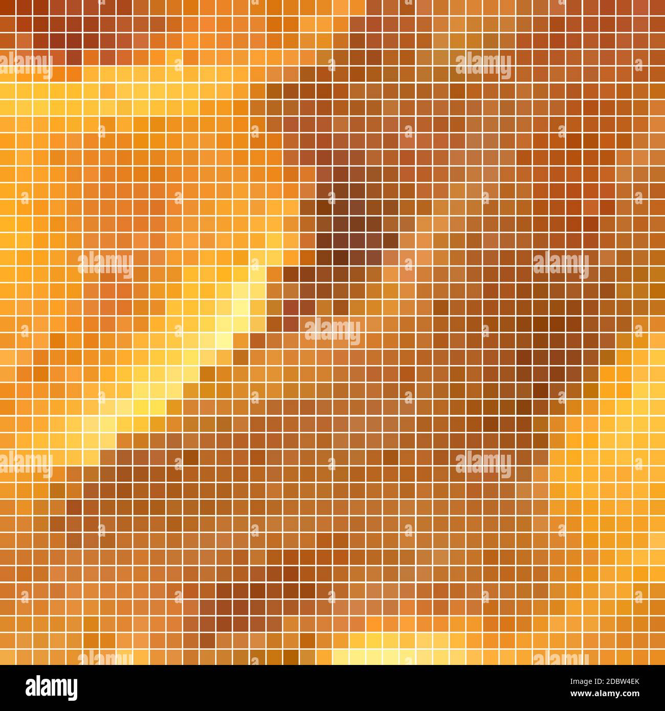 abstract square pixel mosaic background - orange and yellow Stock Photo ...