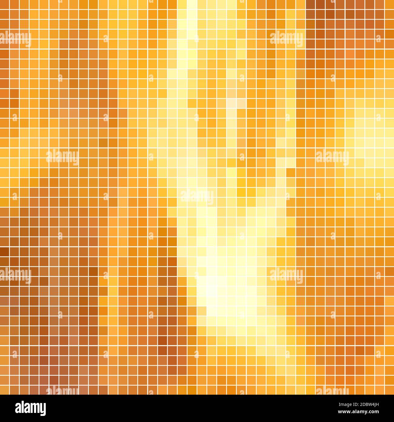 abstract square pixel mosaic background - orange and yellow Stock Photo ...