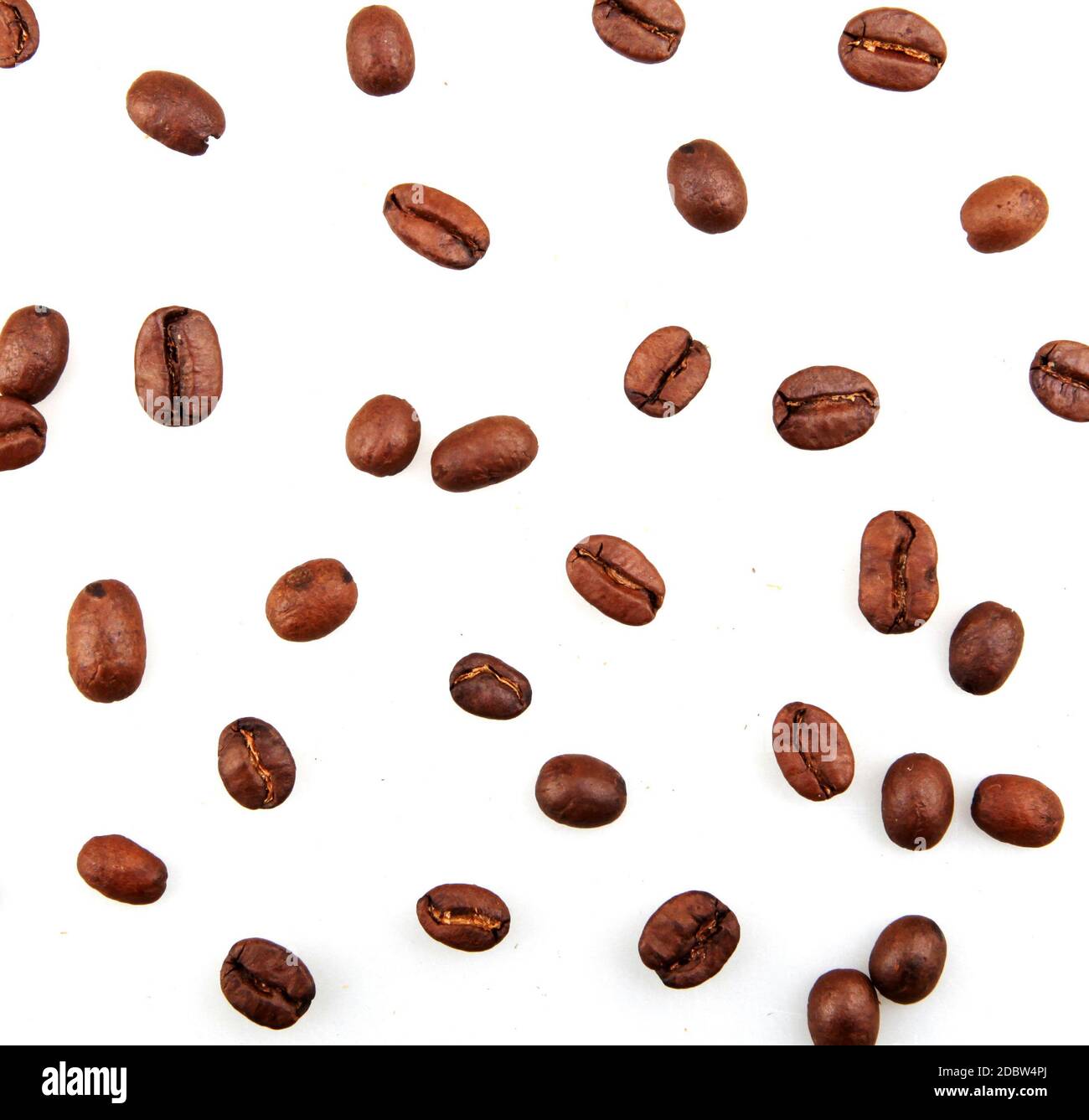 Fresh Roasted Coffee Beans Isolated On White Background Stock Photo - Alamy