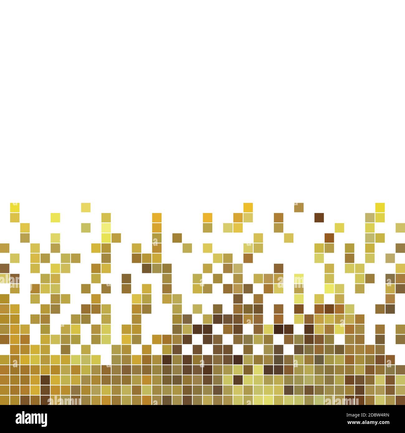 abstract square pixel mosaic background - yellow Stock Photo - Alamy