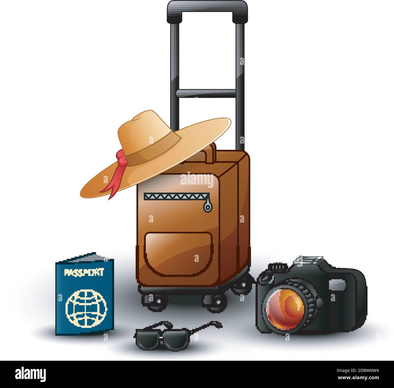 Vector illustration of Summer travel set Stock Vector Image & Art - Alamy