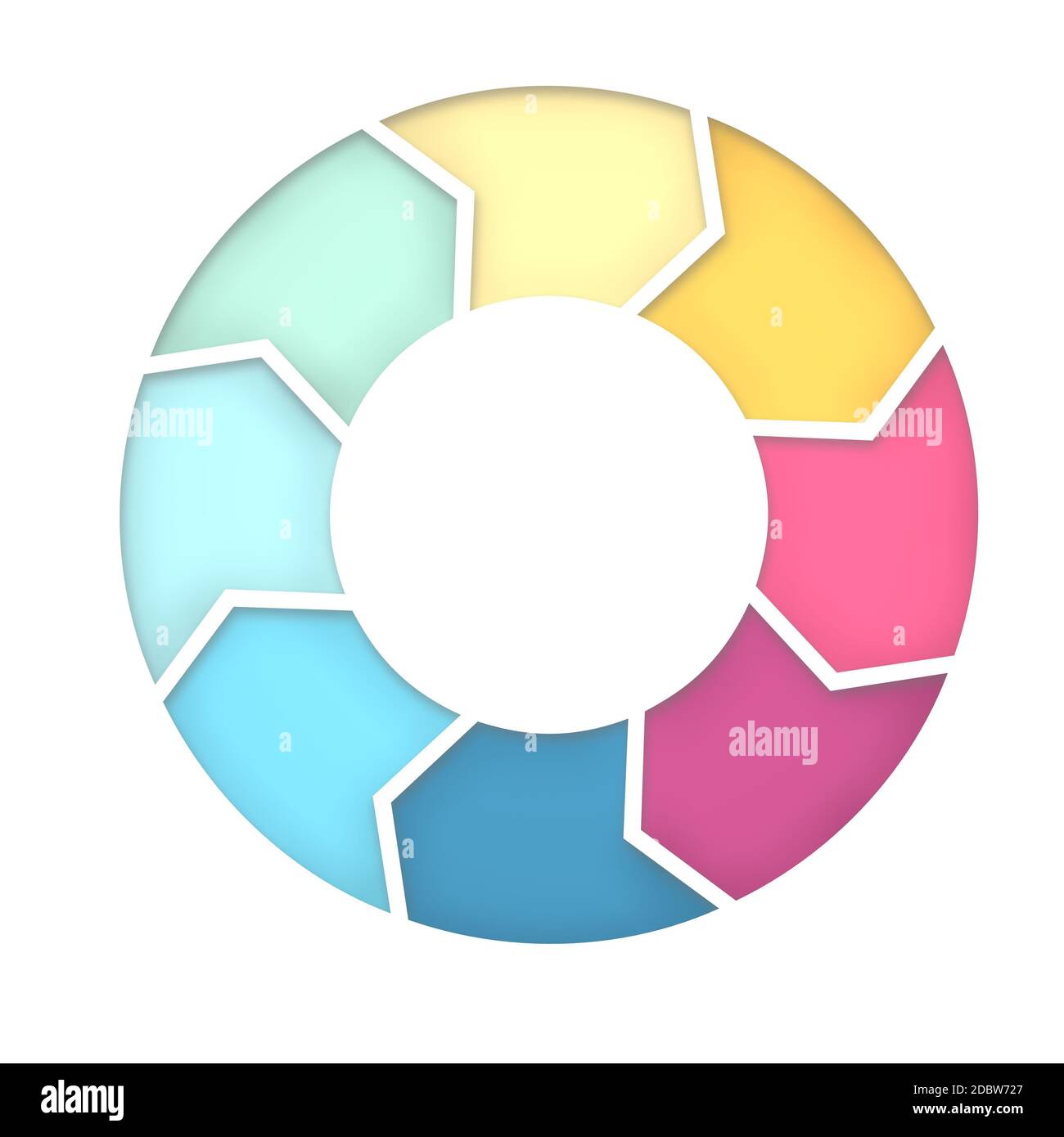 8 steps diagram for presentation background. Eight arrows for cyclic