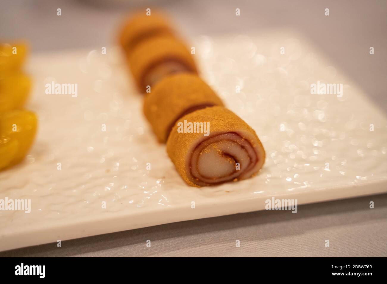 Beijing sweet pea pudding, traditional Chinese snack Stock Photo Alamy