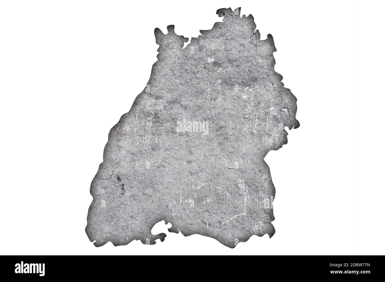 Map of Baden-Wuerttemberg on weathered concrete Stock Photo - Alamy