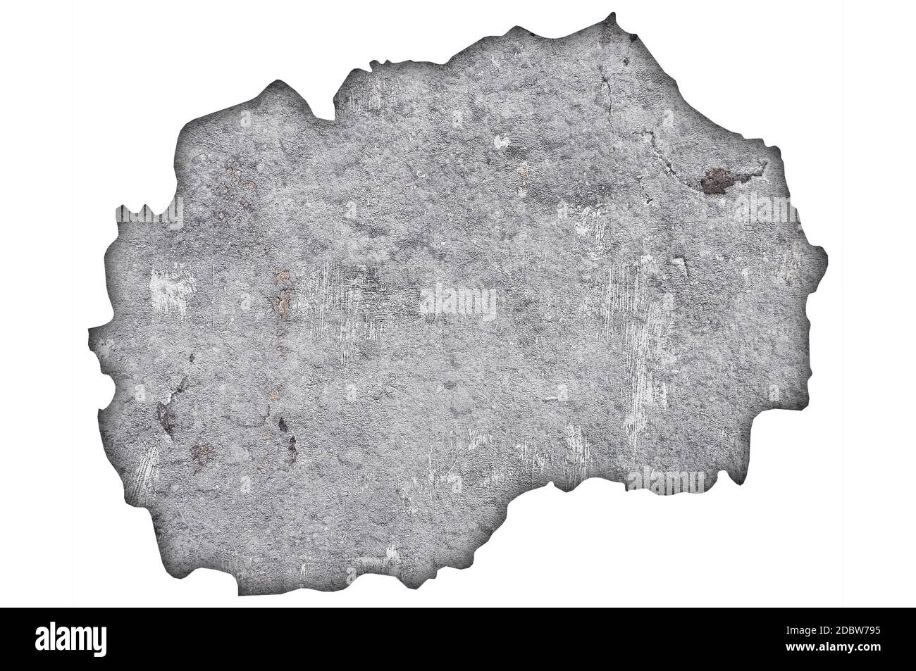 Map of North Macedonia on weathered concrete Stock Photo - Alamy