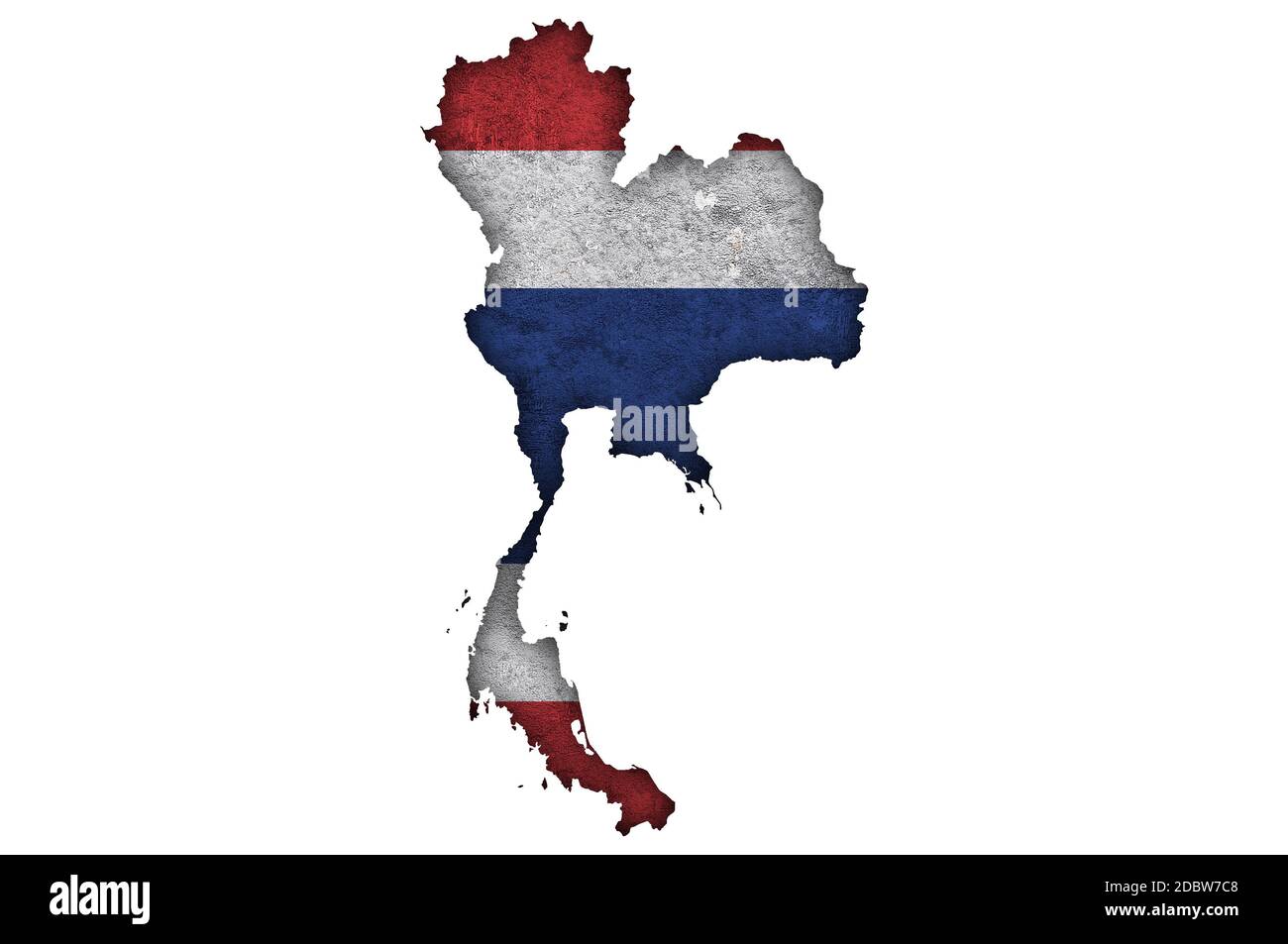 Map and flag of Thailand on weathered concrete Stock Photo - Alamy