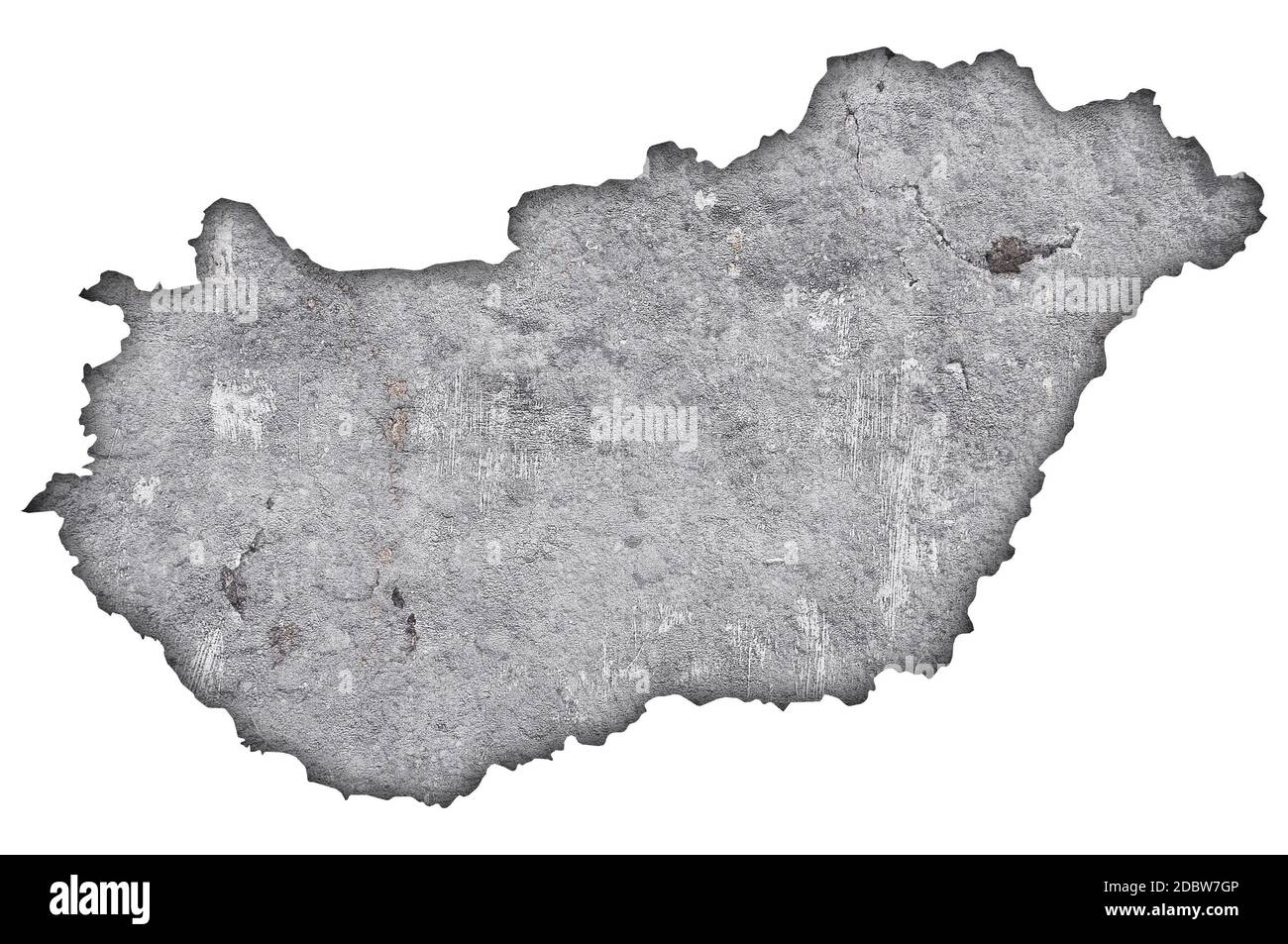 Map of Hungary on weathered concrete Stock Photo - Alamy