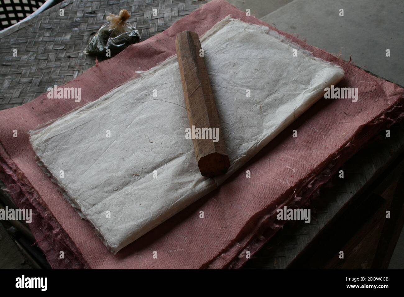 Herstellung von Sonnenschirmen in Thailand Stock Photo