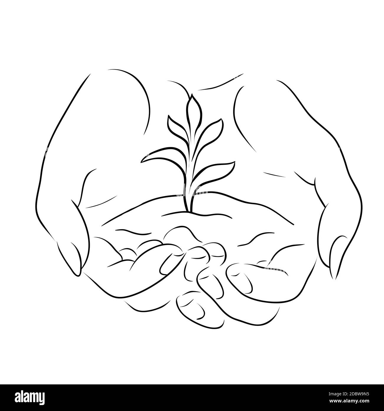 Premium Vector | A tree on half the earth world environment day oneline  drawing
