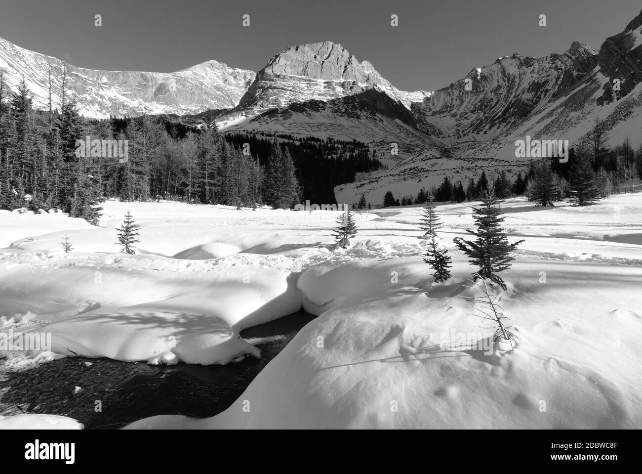 Snowy Highwood Stock Photo