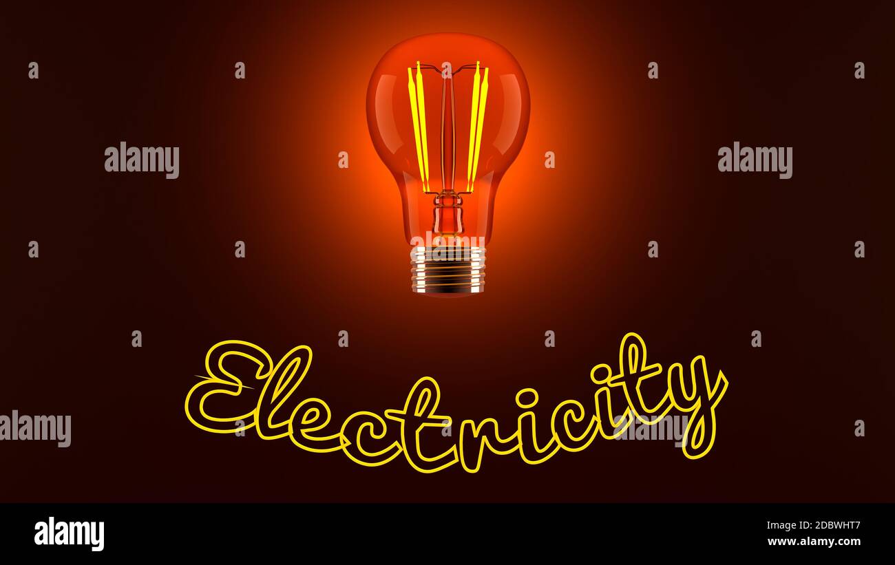 Conceptual 3D rendered illustration of a shining light bulb and the