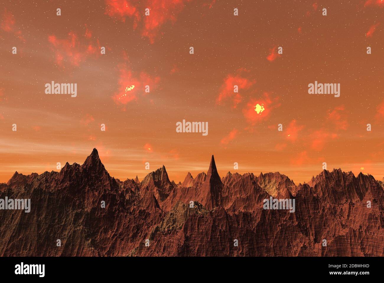 3D rendered Illustration of the surface of Planet Mars Stock Photo - Alamy