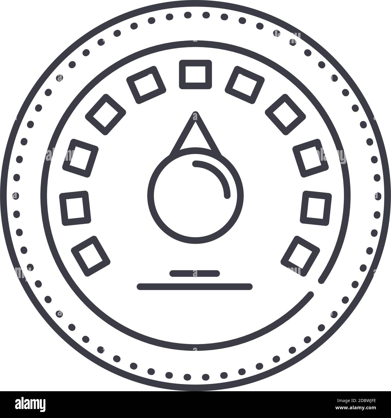 Speedometer image icon, linear isolated illustration, thin line vector ...