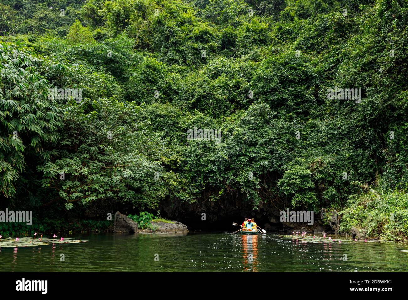 The Landscape of Ninh Binh with the Caves of Tam Coc and Trang An Stock Photo