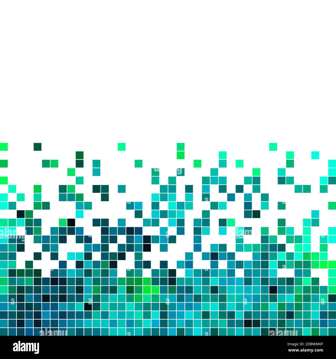 abstract square pixel mosaic background - blue Stock Photo - Alamy