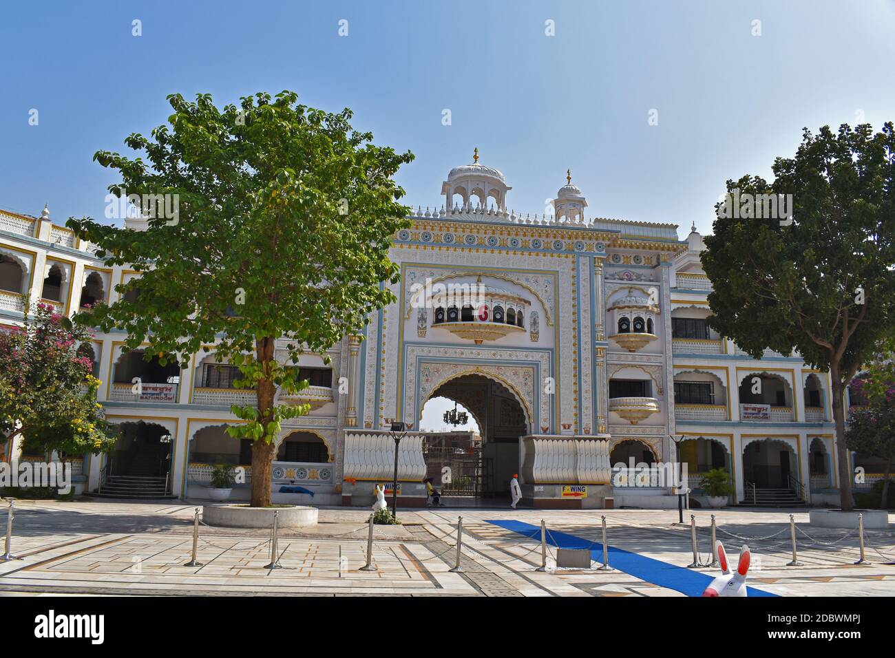 View of Entrance Gate-6, Takhat Sachkhand Shri Hazur Abchalnagar Sahib, main Gurudwara of Nanded and one of the five high seats of authority of the Si Stock Photo