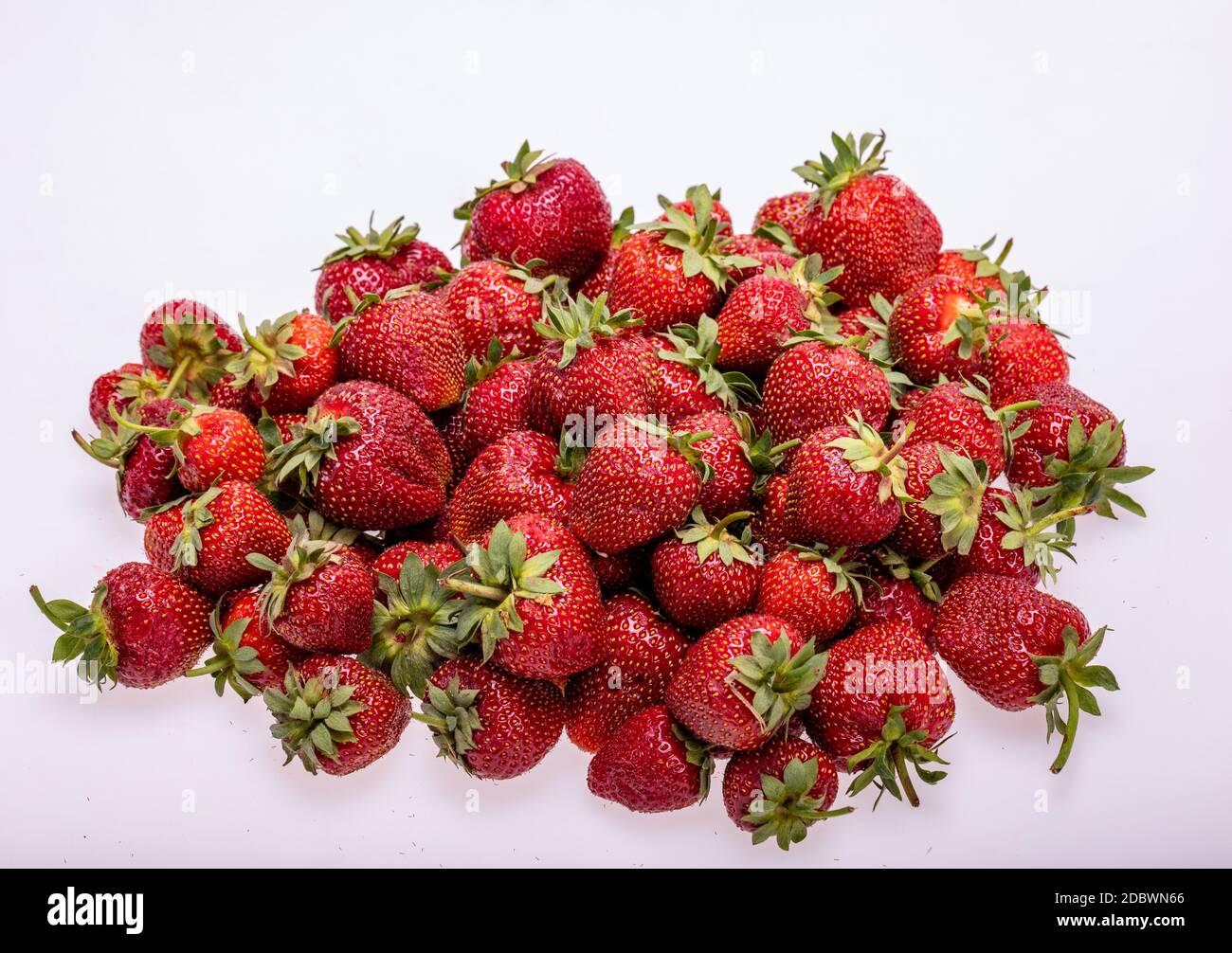 fresh ripe strawberries isolated on white background Stock Photo - Alamy