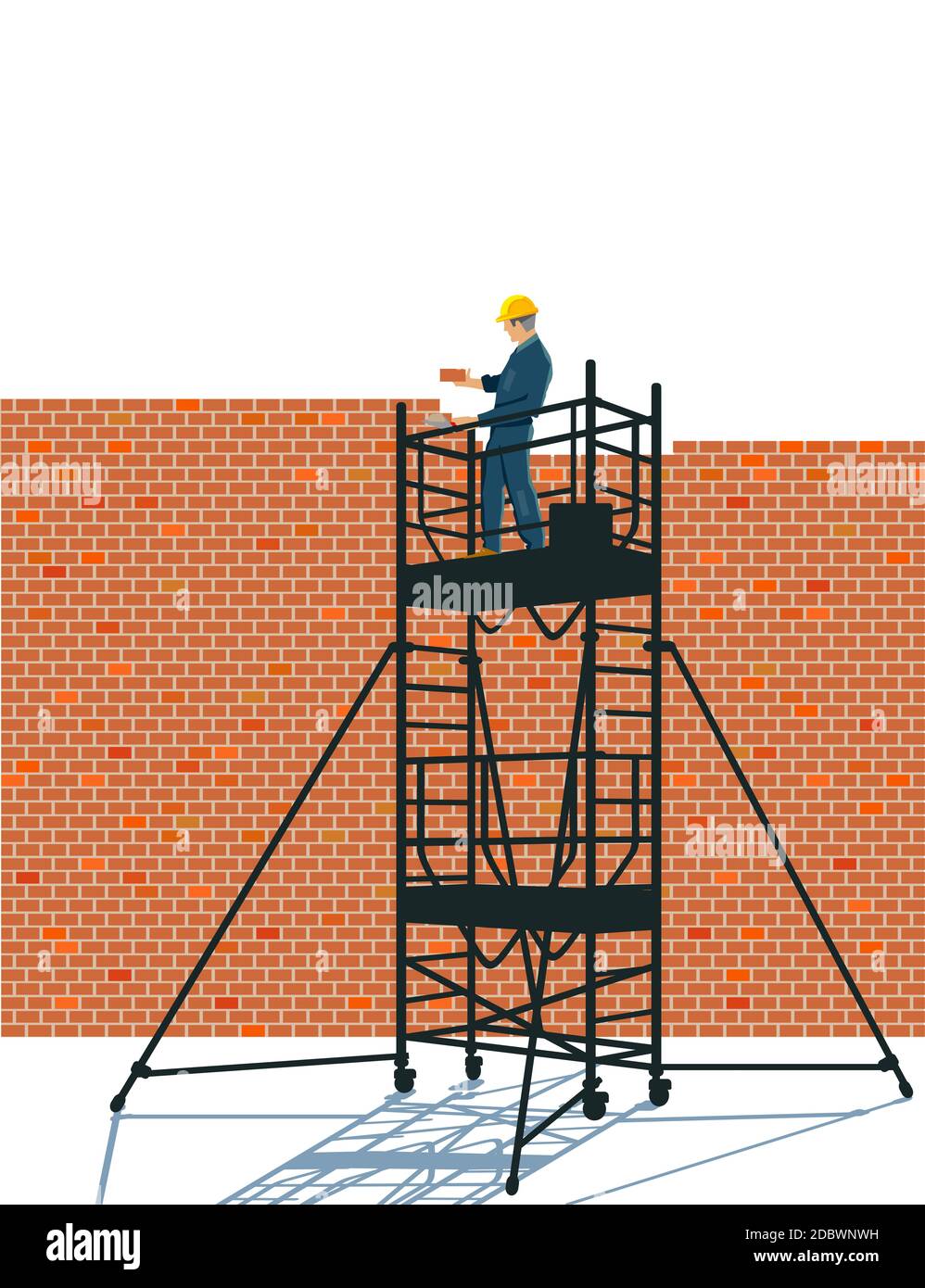a wall walls concept - vector illustration Stock Photo