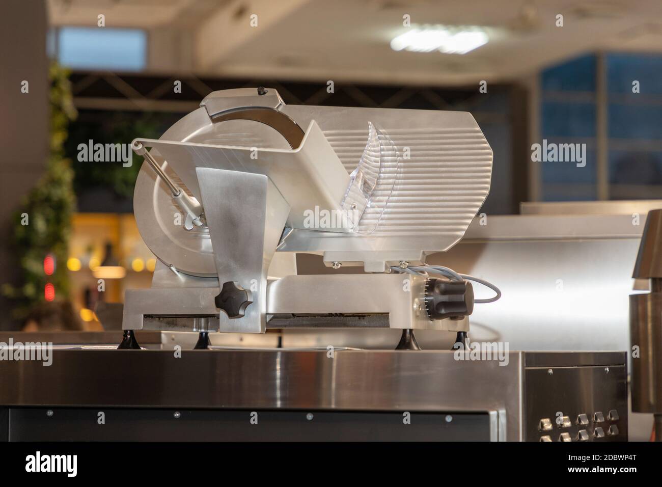 Commercial Deli Meat Slicer Machine Stainless Steel Stock Photo Alamy