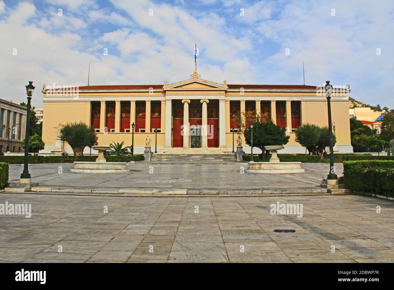 The national and kapodistrian university of athens greece stock photo
