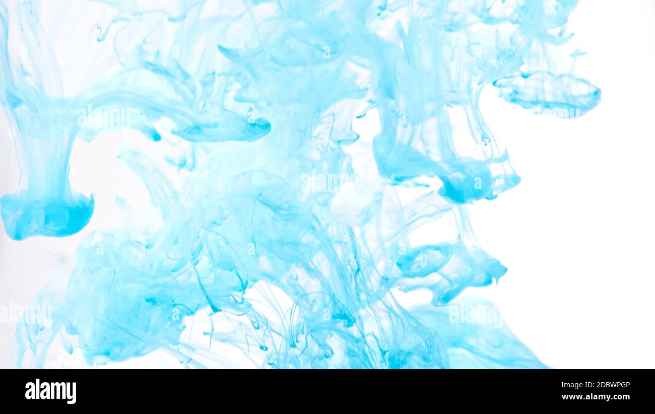 blue ink droplet issolated on white background Stock Photo Alamy