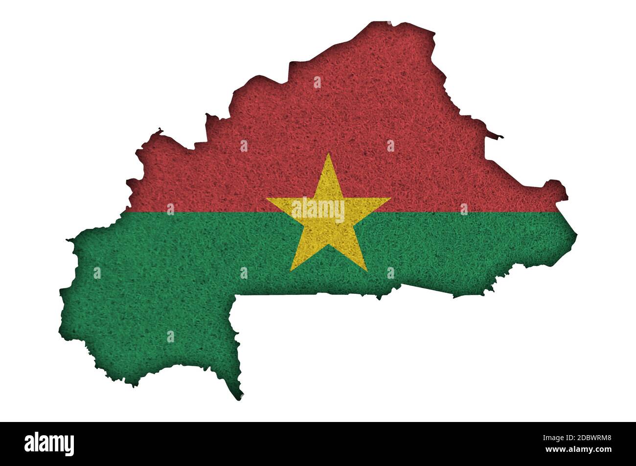 Map and flag of Burkina Faso on felt Stock Photo - Alamy