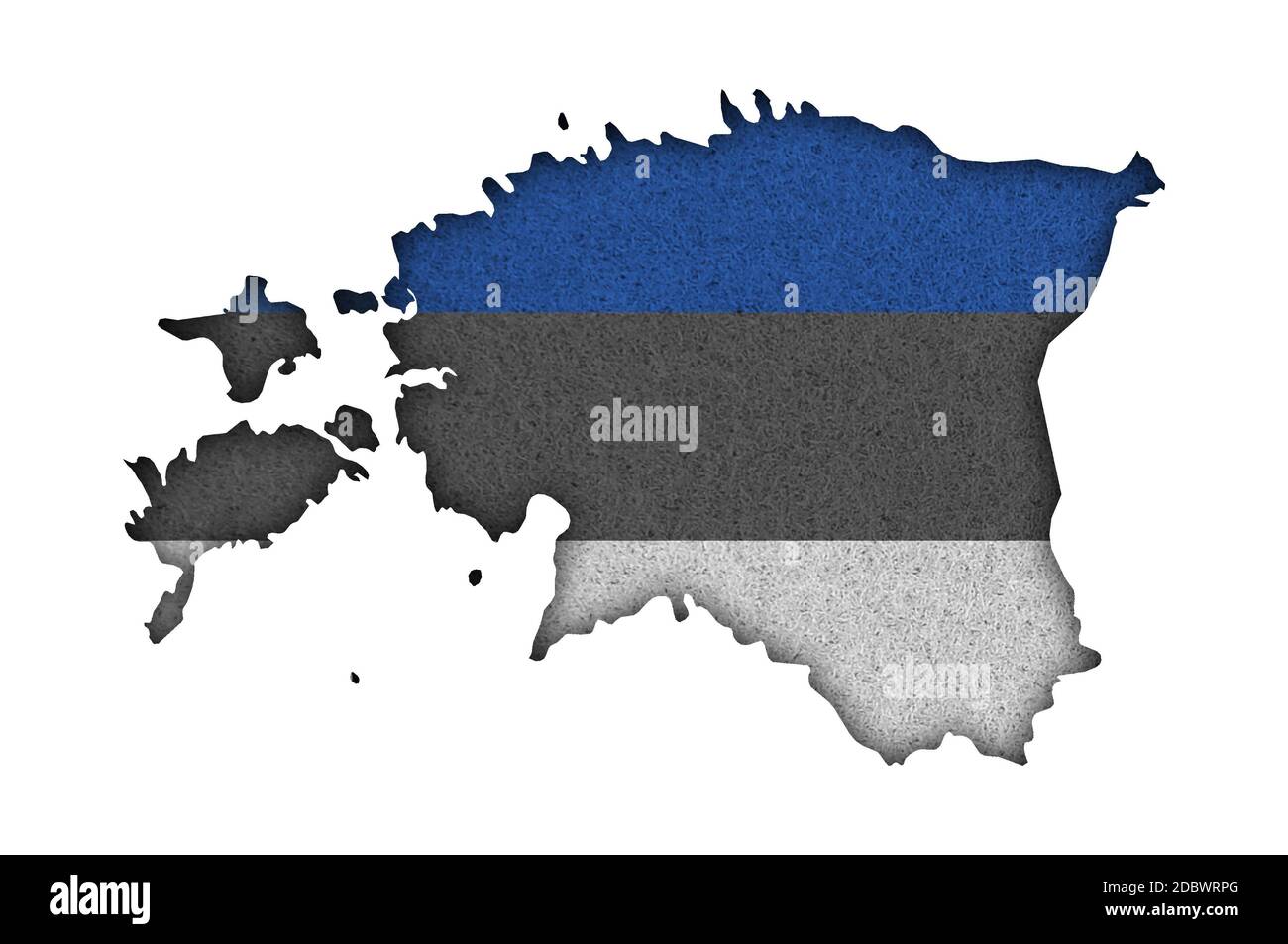 Map and flag of Estonia on felt Stock Photo - Alamy