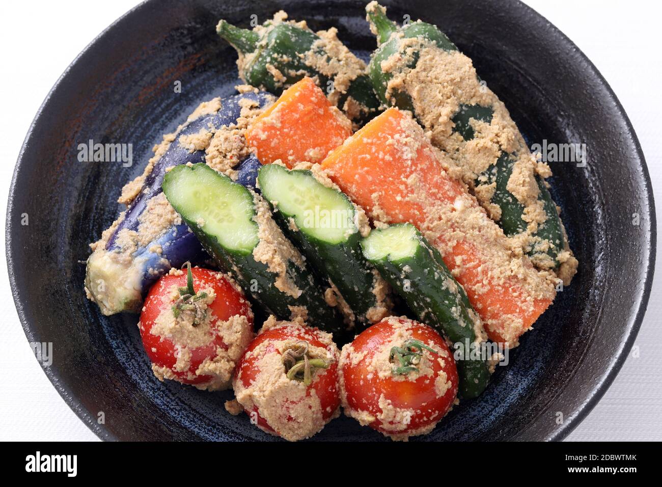 Nukazuke, Salty bran pickled vegetables, japanese traditional food Stock Photo